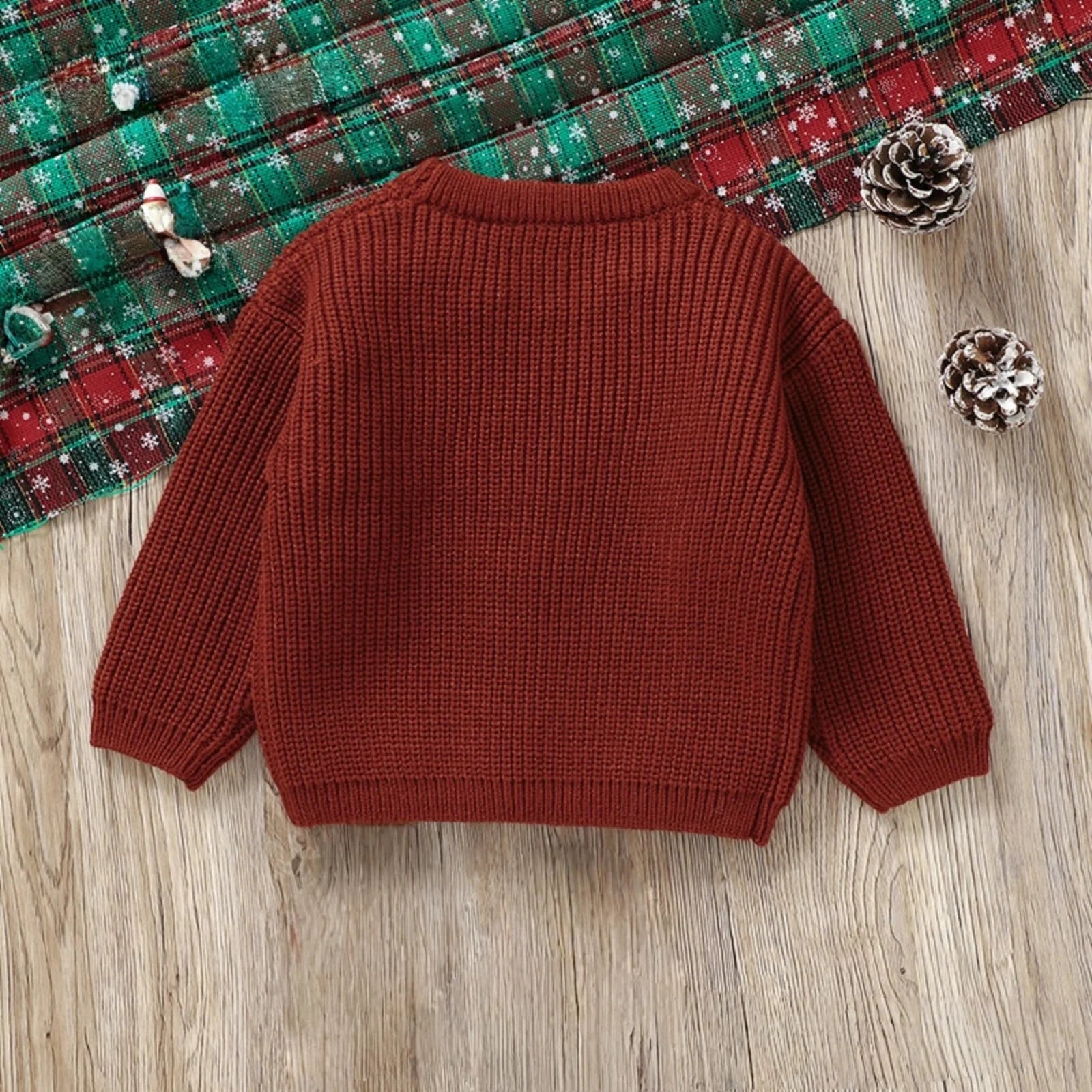 Christmas Reindeer Sweaters for Baby Boy Girl Fall Casual Fashion Knitted Sweater Kids Winter Warm Cute Pullover Sweatshirt,1-2Y