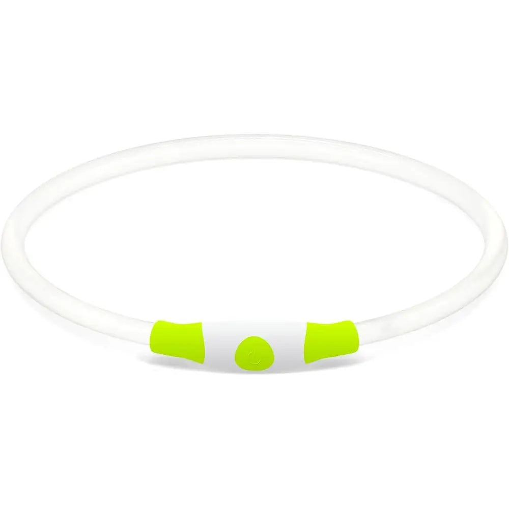 LED dog collar by I YAN, USB rechargeable light-up collar for small and medium dogs, enhances visibility and safety at night.