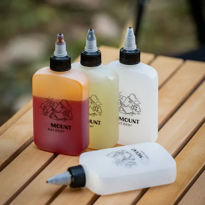 1/3Pcs 120ml Outdoor BBQ Seasoning Bottle Oil Dispenser Bottle Condiment Container Seasoning Squeeze Bottle for Camping Supplies