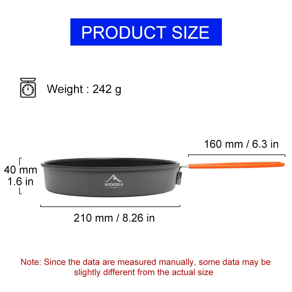 Camping Feast Non-stick Frying Pan Pot Bowl Ultra-light Plate Tableware Cooking Utensils Bbq Picnic Cookware