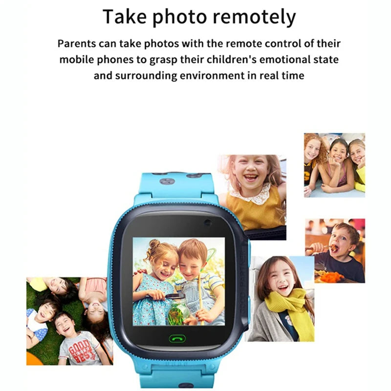 Lenovo Kids Smart Watch Men Women 1.44 Inch HD Screen SOS GPS LED Flashlight Two-Waycalling Mathematical Calculation Smartwatch