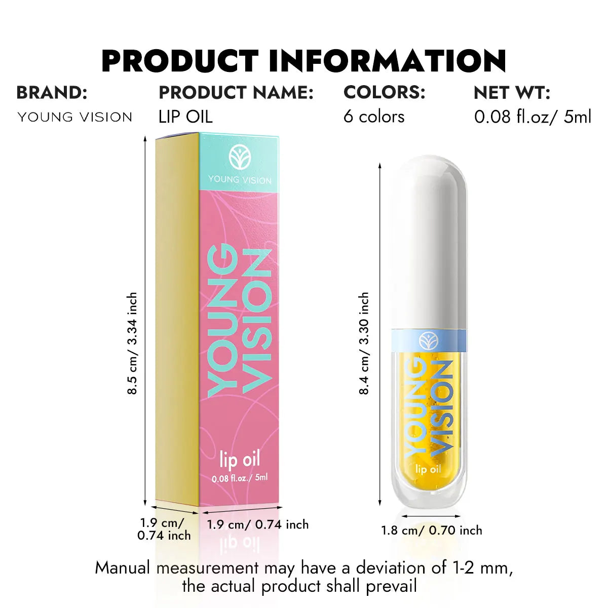 6 Color-Changing Lip Gloss  Fruity Scent Moisturizing and Long-Lasting Smooth Hydrating Temperature-Activated Lip tint