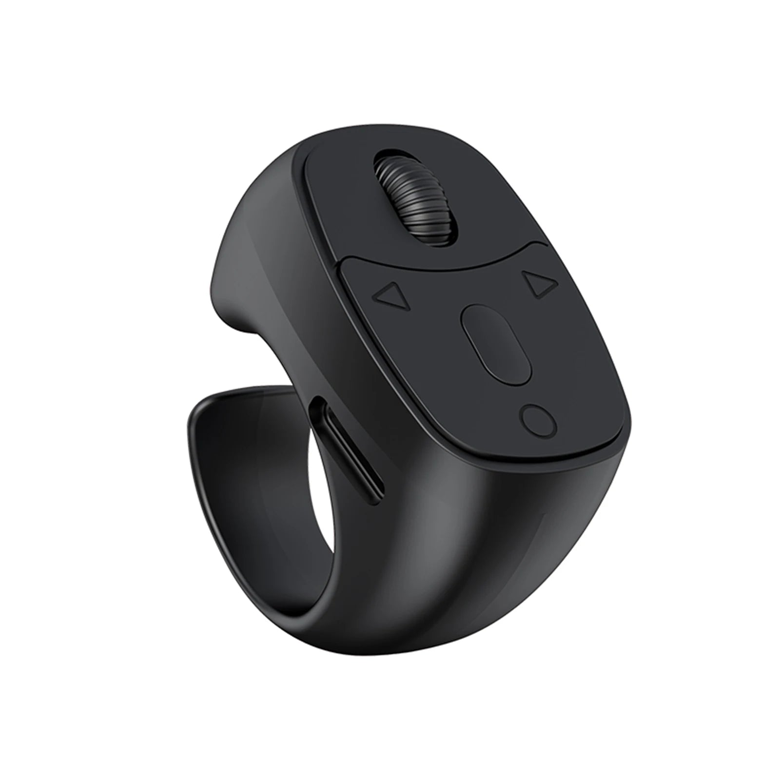 I YAN Bluetooth 5.3 remote control finger ring mouse with wireless camera shutter and selfie button on black ring.