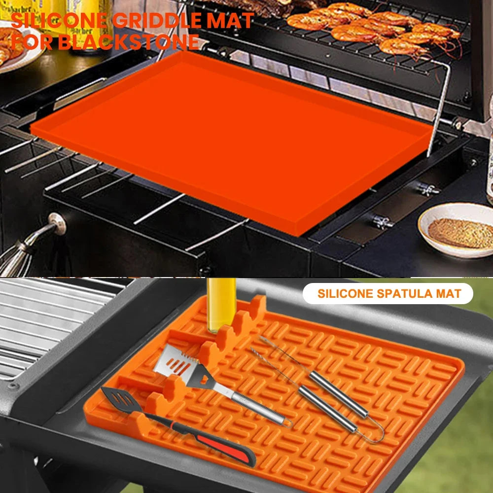 Heavy Duty Silicone Griddle Cover - Windproof Protector Accessories for Outdoor Grill Cooking (Include Size)
