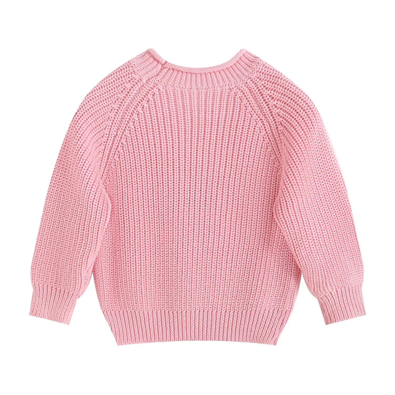 Girl Cotton Knit Pullover Embroidered Tulip Flower Sweater 2026 Spring Autumn 0-5Y Children Long Sleeve Clothing