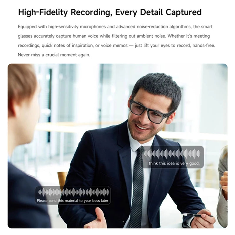 OPPO 4K HD AI Smart Glasses Photochromic Multifunction Bluetooth Calling Photo ChatGPT Music Control Translation Sunglasses NEW