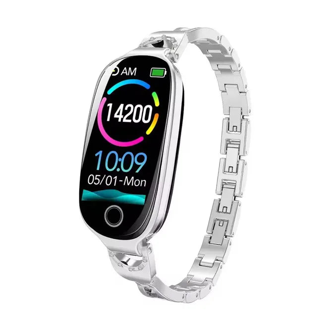 Lemonda H8 Stainless Steel Sleep Heart Rate Tracker Smart Watch with Call Reminder Waterproof Touch Screen Online Sports