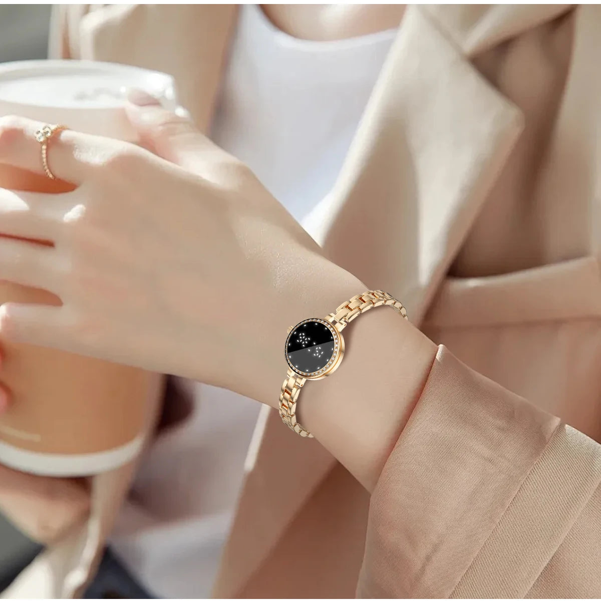 Fashionable Ladies Smart Watch Health Monitoring Female Wristwatch Outdoor Sports Fitness Tracker Bracelet Women L6 Smartwatch