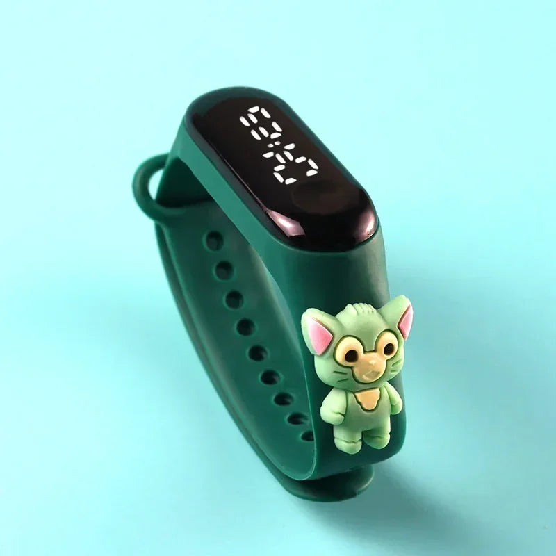 Waterproof Children's Smart Watch Cartoon LED Digital – Fun Electronics Wristwatch Birthday Gift for Kids Age 2-15 - I YAN