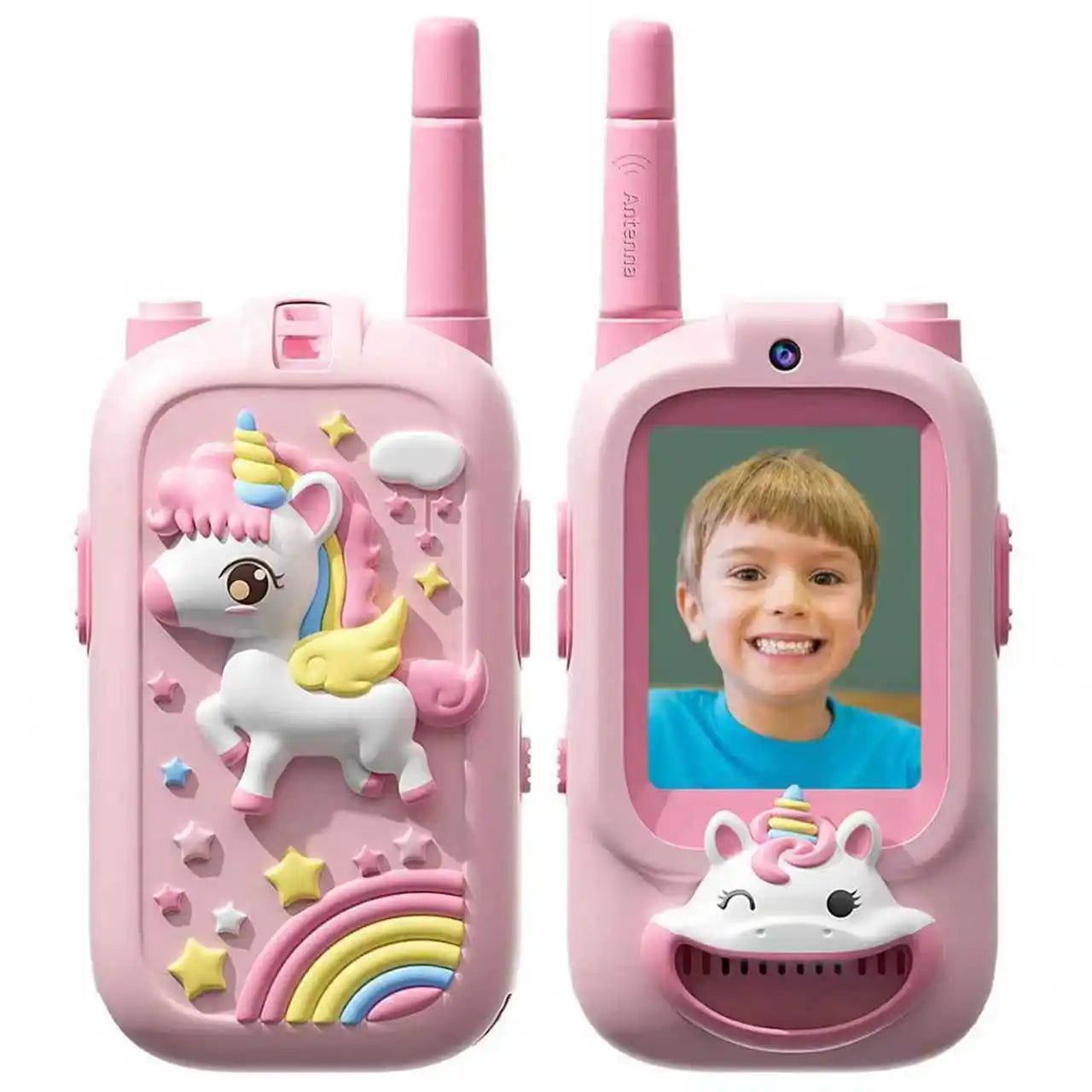 Video Walkie Talkies for Kids 2 Pack Rechargeable Toddler Toys  for Indoor Camping Travel  Birthday Gfits for Kids Ages 3-12