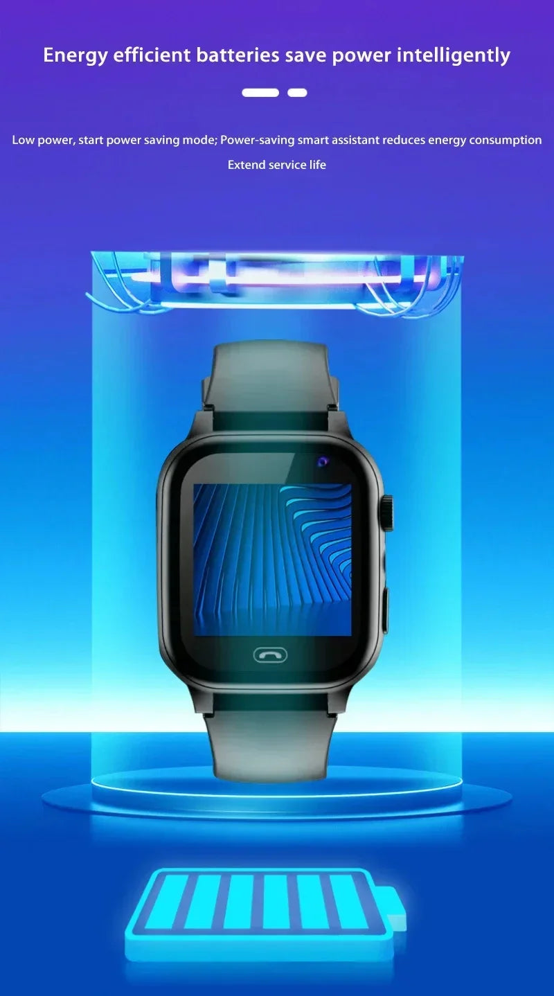 Lenovo Kids Smart Watch 5G with GPS, camera, SOS, waterproof design, for boys and girls, featuring video call and SIM card.