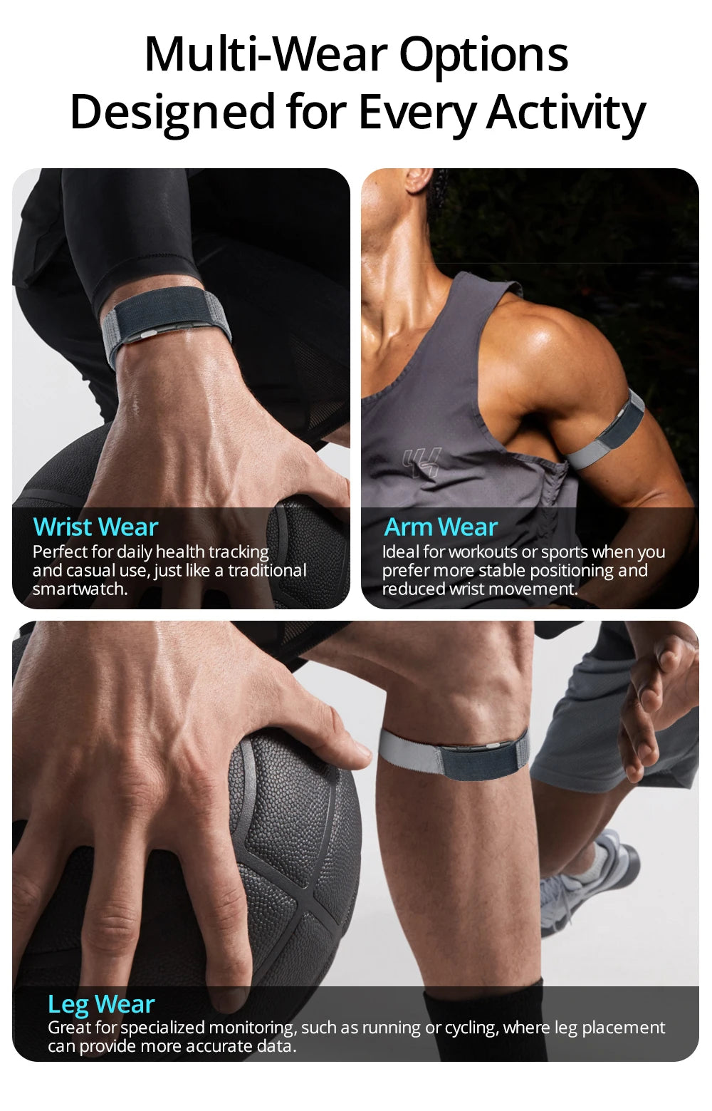 2026 New VITRO Screenless Smart Bracelet ECG SOS Heart Rate Blood Pressure Sports Fitness Waterproof NO Screen Smart Bands