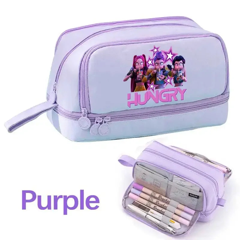 Demon Hunters Pencil Case – Multi-Functional Stationery Storage Bag - I YAN