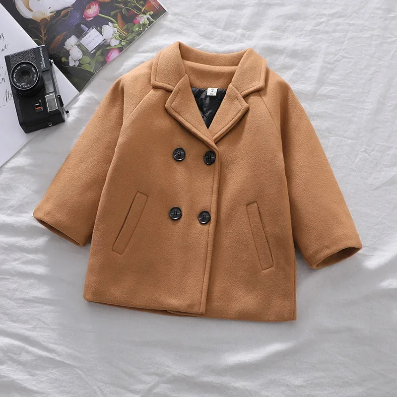 New Spring Autumn Boys Coats Long Style Grid Design Handsome Trench Coat For Kids 2-6 Years Old British Style Jacket