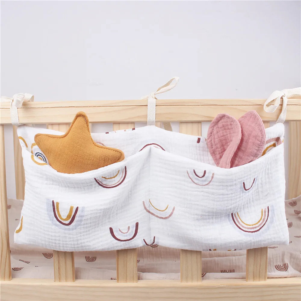 Baby Diaper Bag Multifunctional Crib Storage Bag Toddler Bed Headboard Organizer For Kids Baby Bedding Accessories Newborn