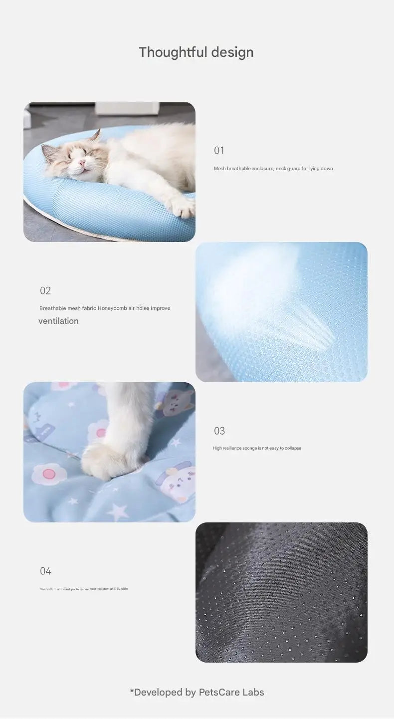 Summer Cooling Pet Bed Breathable Sleeping Mat Soft Cat Bed Pet Bed Sofa Cat Nest For Small Dog Cats Kitten Puppy Beds Cushion