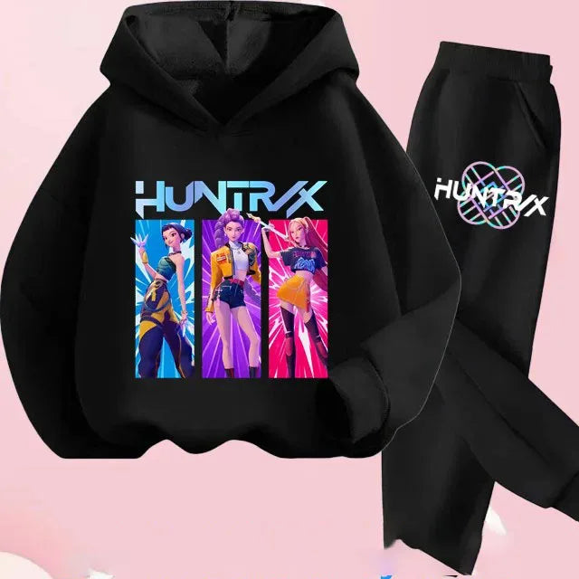 K-Pop Demon Hunters Kids Hoodie Set – Soft Breathable Sweatshirt Suit Girls & Boys Ages 4-13 - I YAN