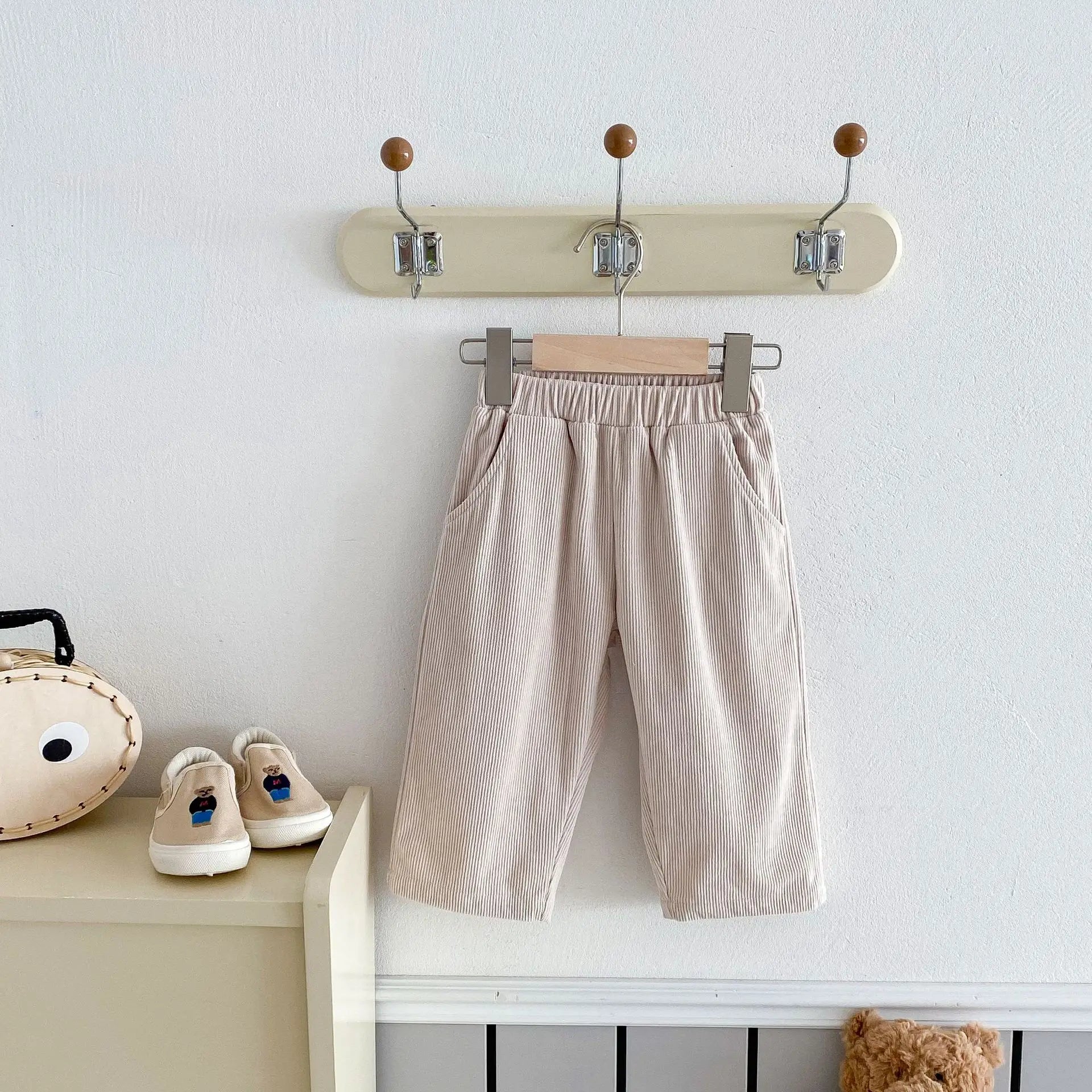 2026 All New Korean Trendy Kids Boys Girls Pants Childrens Casual Corduroy Trousers Clothing Cotton Solid Turnip Pants