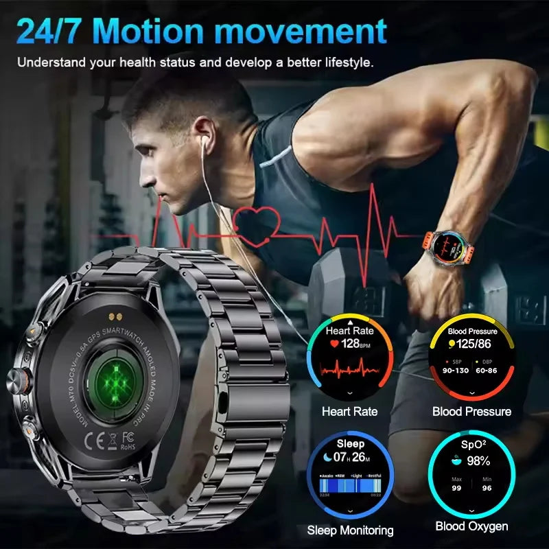 2025 NEW T-REX3 Built-in Dual-band GPS Sports Smart Watches 1000 mAh Battery Compass Outdoor RIDE Run 10ATM Waterproof Bracelet
