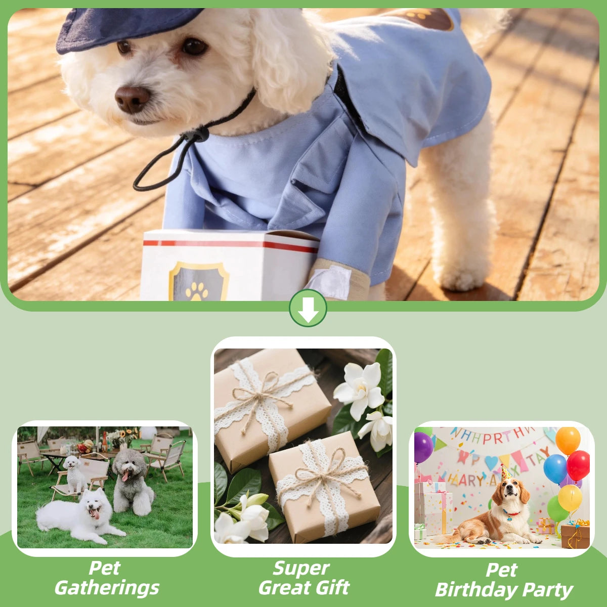 Pet dog transformation costume - Seasonal universal dog clothing - Cute and fashionable - Suitable for small dogs
