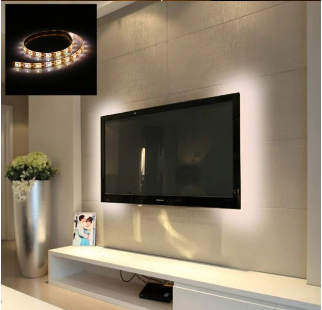 5M USB LED Strip Light 5V 3528 1 Meter 5 Meter Warm Cool White Pink Green Blue Red SMD Ribbon Ceiling Cabinet Light waterproof
