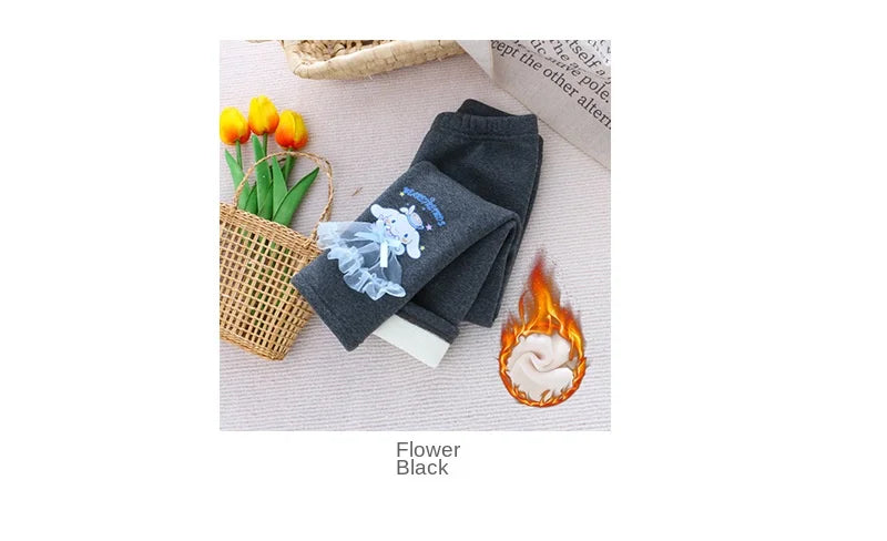 Spring Girls Leggings Cotton Trousers Kids Pants Girls Pants Skinny Print Cartoon Pattern Children Leggings Trousers