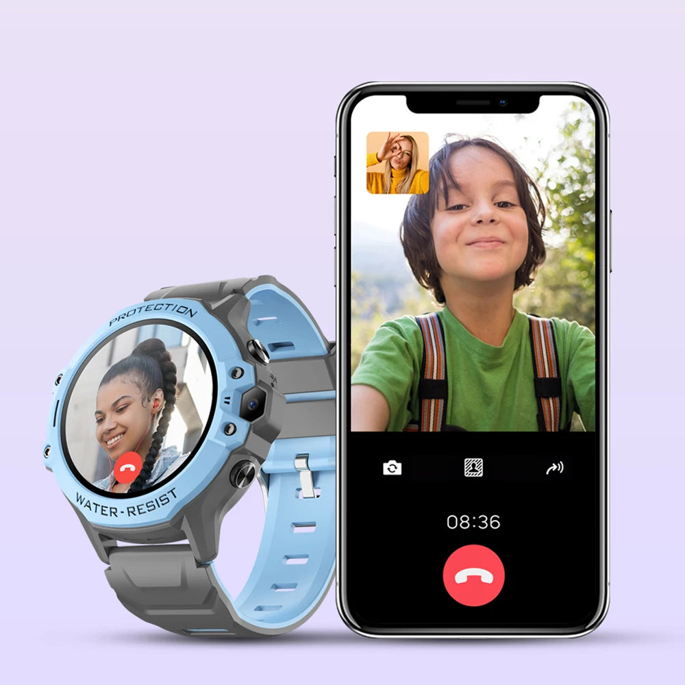 VALDUS 2025 New VK55 4G Children Smartwatch SOS Emergency Call GPS Electronic Fence 0.3 Mpix Camera SIM Card Children Smartwatch