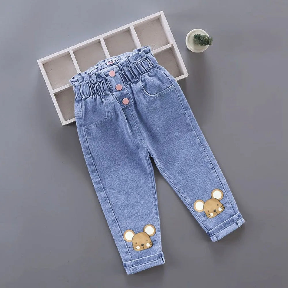 Girls Pants Kids Clothes Children Jeans Cowboy  Denim Pants Spring Autumn Fashion Clothing Streetwear Casual Harajuku