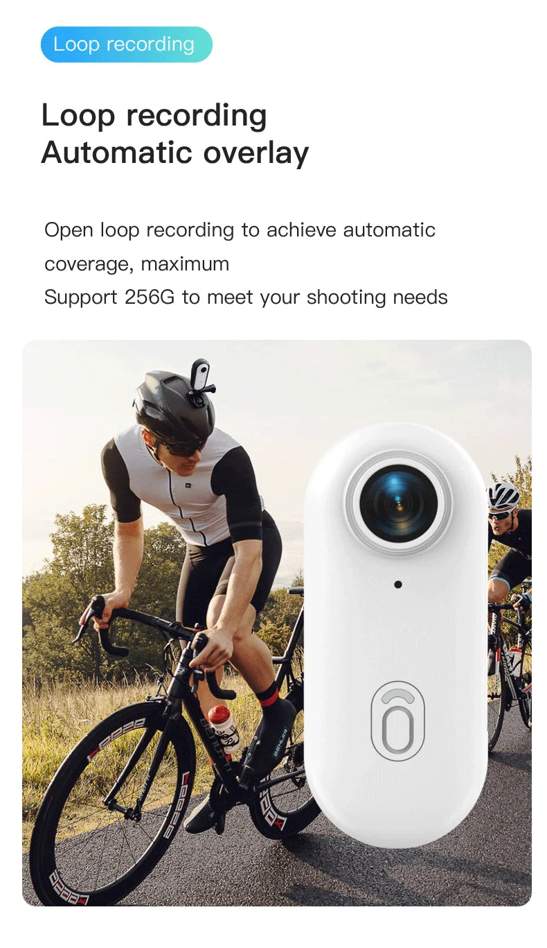 2025 Magnetic 4K POV Cam Small Sports Recorder Helmet Bike Mount Mini Cam Wireless Mic Ultra Portable DV Vlog  Action Recording