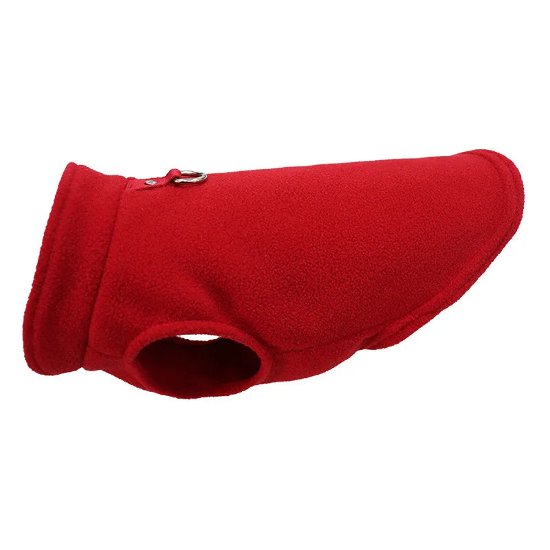 Warm fleece dog jacket vest with D-ring for small dogs and cats, featuring French Bulldog and Chihuahua costumes by I YAN.
