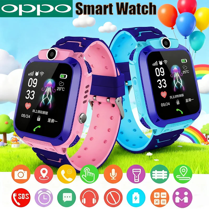 OPPO Kids 4G Smart Watch Mini Phone – 3-in-1 Call SOS Camera Cartoon Watch for Boys & Girls Birthday Gift 2026 - I YAN