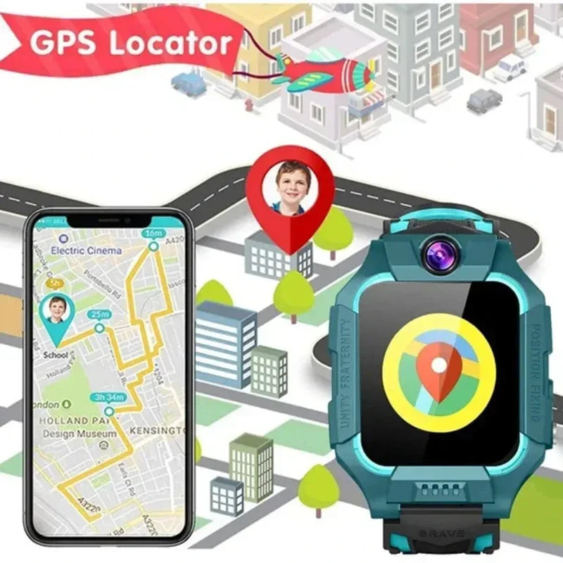 Lenovo Kids Smart Watch Waterproof SOS SIM Card Call GPS – Camera Smartwatch for Boys & Girls iOS Android 2026 - I YAN
