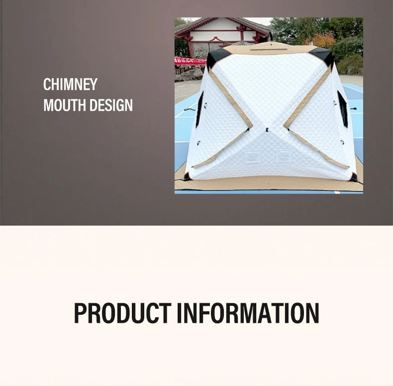 Outdoor Winter Fishing Ice Fishing Tent Camping Gear Warmth-Enhanced Windproof for Cold Weather Fishing Adventures