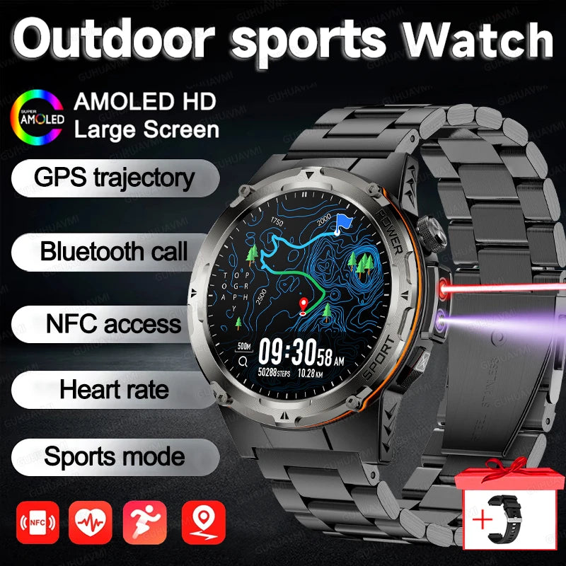 NEW Top Popular Outdoors GPS tracker Sports Smart Watch Men 500mAh NFC HD Call IP68 depth waterproof Smart Watch T-REX3 Men