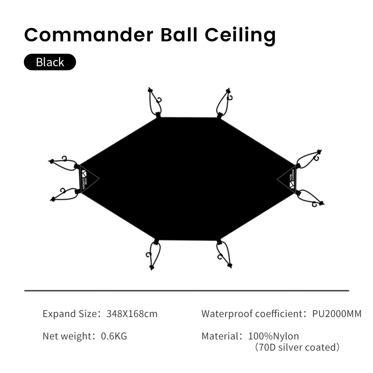 Camping Tent Commander Dome Tent Shelter Waterproof Windproof Ultra-light 70D Nylon 160/185/245CM