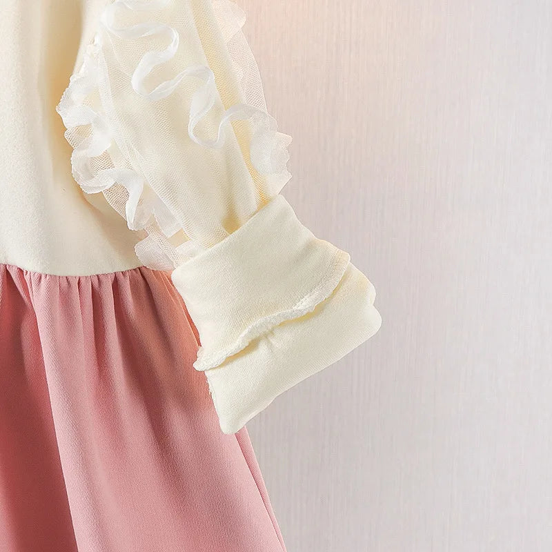 Girls' Autumn Dress New Style Baby Girl Dress Stylish Children's Princess Dress Baby Clothes Autumn Big Bow