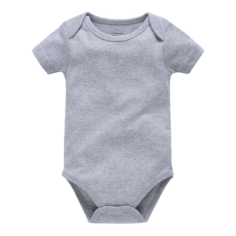 Kavkas 3 or 5-piece set of white cotton baby bodysuits for boys and girls, short sleeves, suitable for newborns to 24 months, I YAN brand