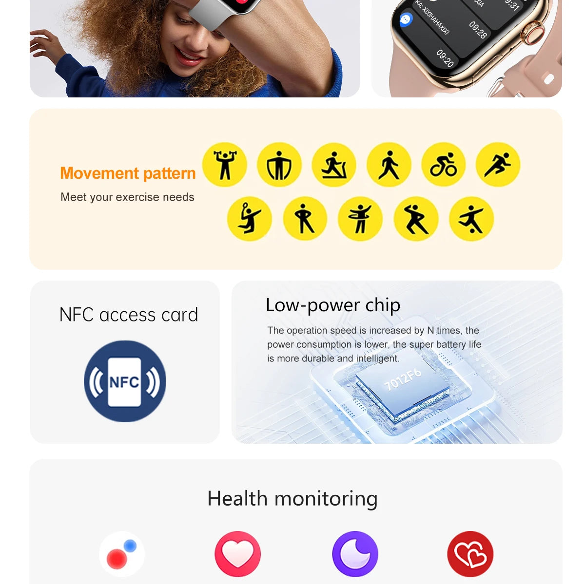 HD 1.85 inch AMOLED SmartWatch 2025 New Waterproof Bluetooth Call Health monitoring Video Woman Men smart watchs For Android IOS