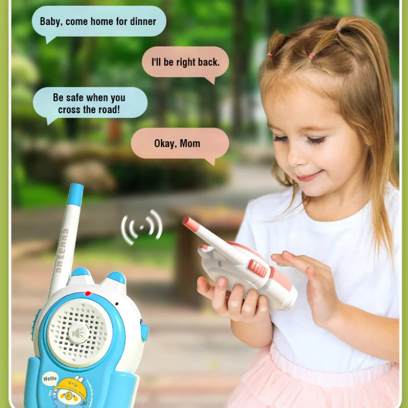 2PC Children's Walkie-talkies Wireless Cartoon Pagers Remote Intercom Outdoor Kids Toys Parent-child Interaction Education Game