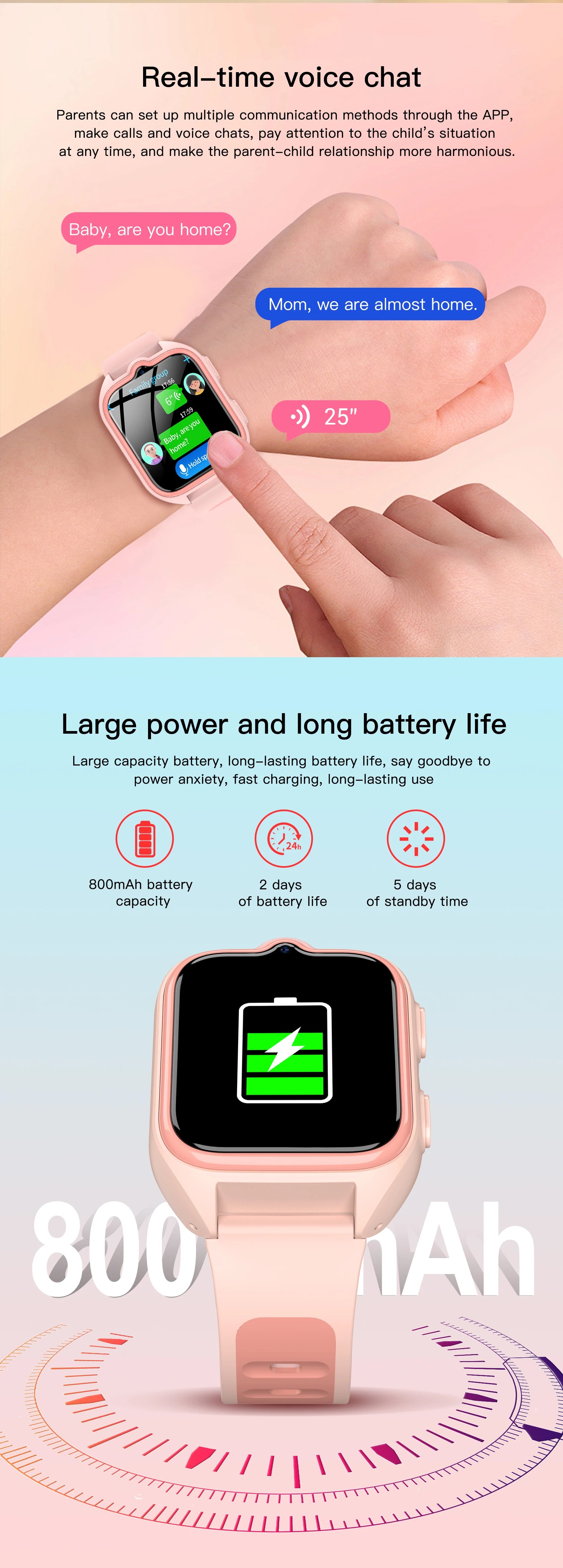 New Blackview Z30 Kids Smart Watch 4G Call Phone Watch, Waterproof Children Monitor Tracker, SOS Child Sports Digital Watches