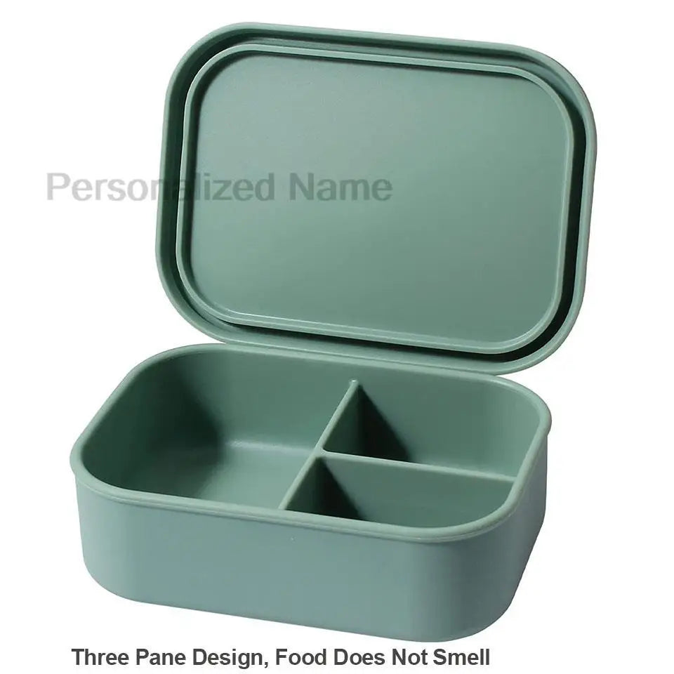 Silicone Lunch Box with 3 Compartments – Leakproof BPA Free Bento Box - I YAN