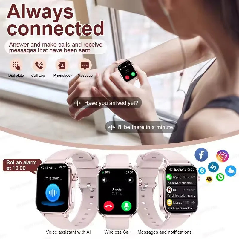 ECG+PPG Monitoring Smart Watch Women Blood pressure Blood Lipid Uric Acid Women Menstrual Health Tracker Smartwatches