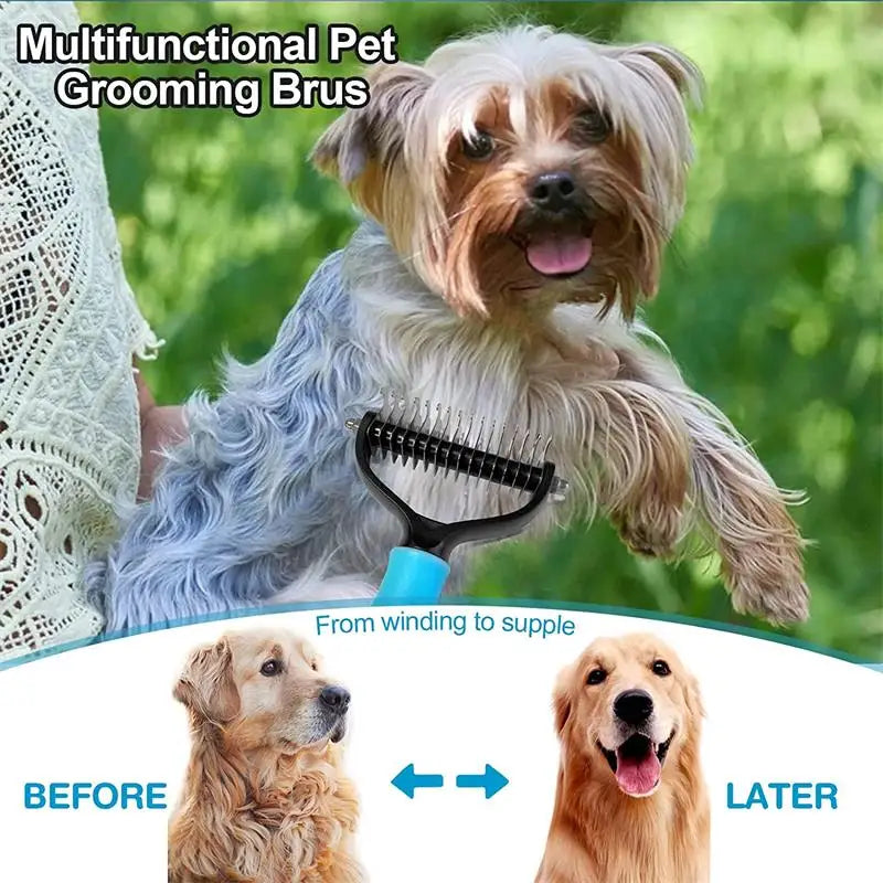 Professional Dog Brush Pet Hair Remover Dog Grooming Comb Removes Hairs Cats Dogs Animal Hair Brush Dog Accessories Pet Items