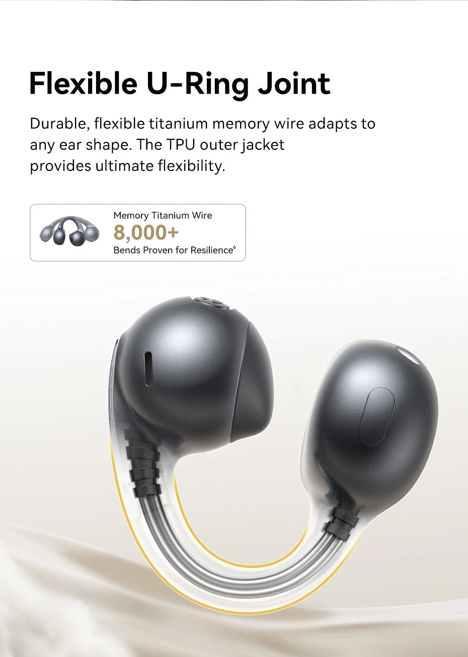 Baseus MC1 Pro Ear Clip Wireless Earphones Bluetooth 6.0 Hi-Res Ultra Open Earbuds earrings 4-Mic ENC Clip on ear buds Headphone