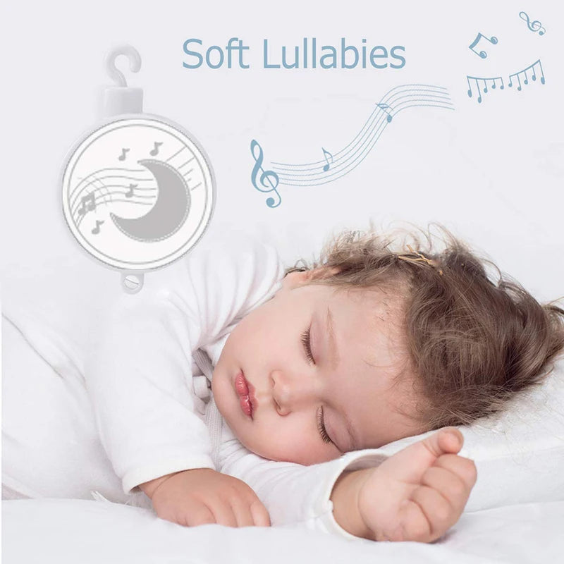 Baby Crib Mobile with Music & Rattles – Educational Toy for Newborns 0-12M - I YAN