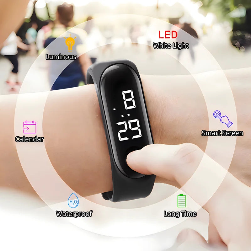 Waterproof Children's Smart Watch Cartoon LED Digital – Fun Electronics Wristwatch Birthday Gift for Kids Age 2-15 - I YAN