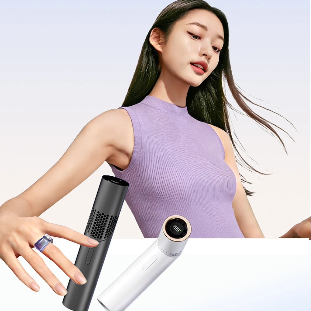 Foldable handheld small fan Outdoor mini high-speed with 199 levels portable USB charging foldable lipstick mini fan