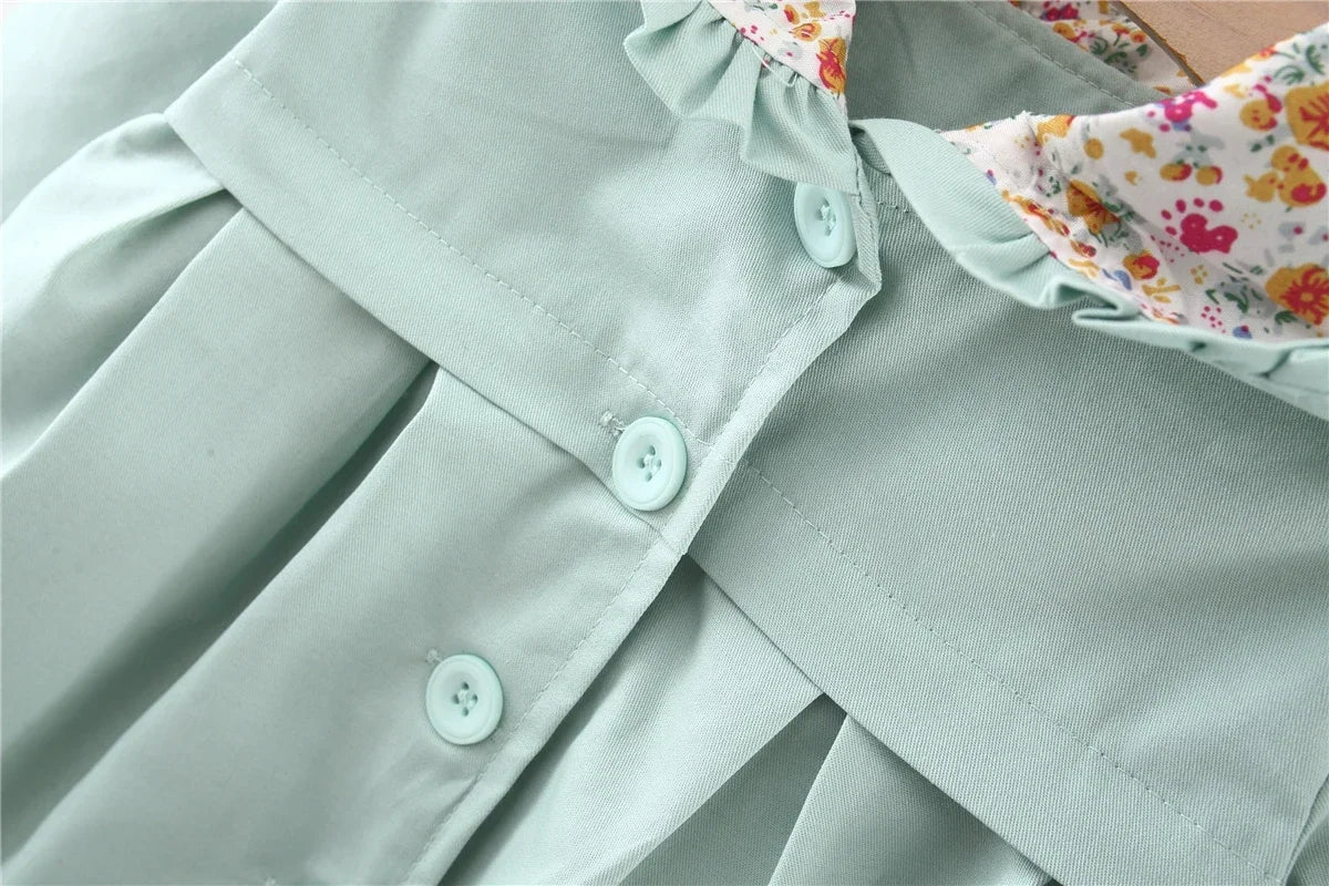 Newborn Baby Girl Clothes Spring And Autumn Solid Color Baby Girl Coat Simple Girl'S Windbreaker