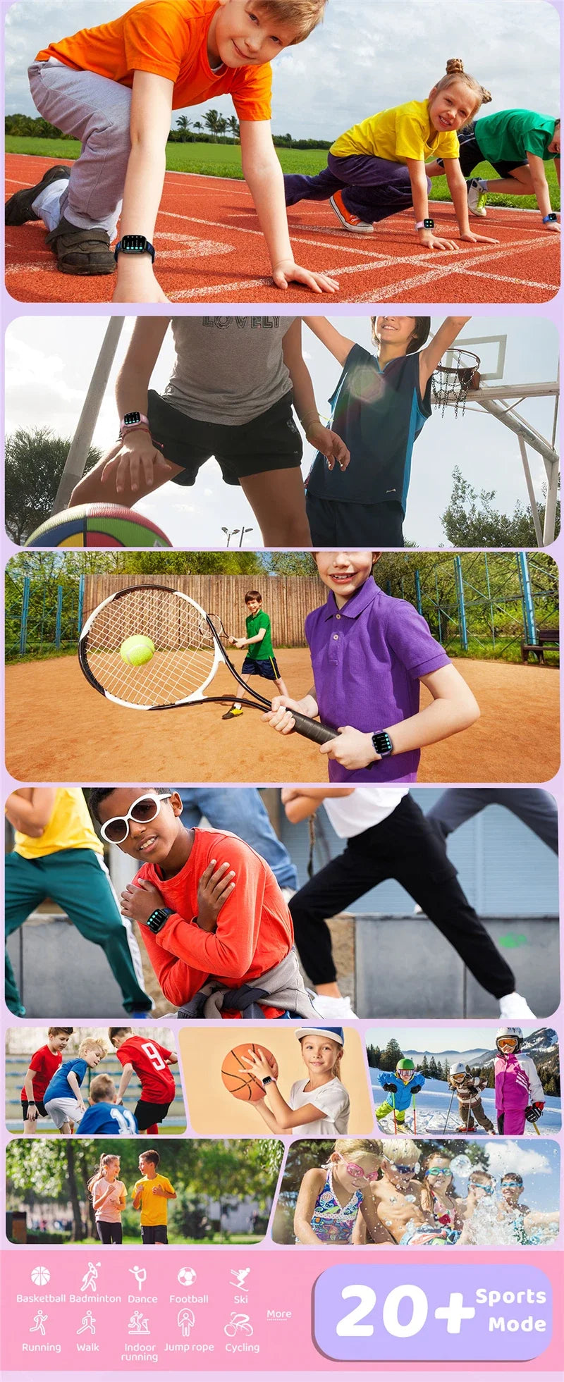 Kids Smartwatch Teenage Pedometer Sports Children Smartwatch – Wireless Calling Student Gift for Boys & Girls - I YAN