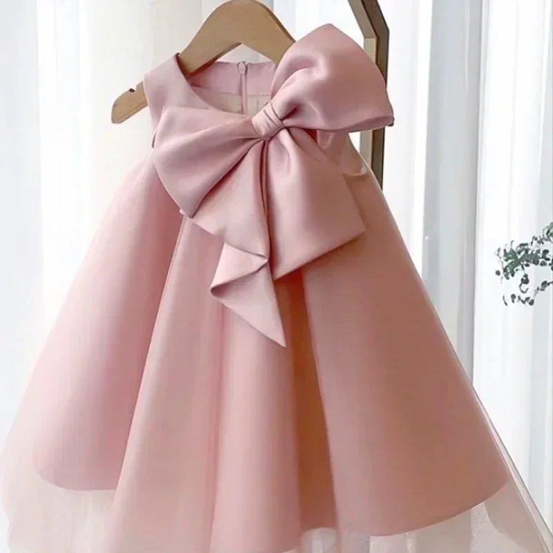 2024 Evening Dress Dress for Baby Girls Kid Pink Green Luxury Ball Gown Evening Birthday Party Dresses Children Elegant